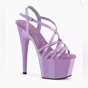 BRAND NEW IN BOX - pleaser adore 713 - patent lavender - 7” heel - size 7